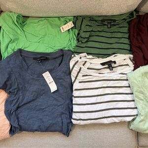 LOT of 8 piece White House Black Market Tops 3/4 Sleeves Tees T-shirts Tanks NWT